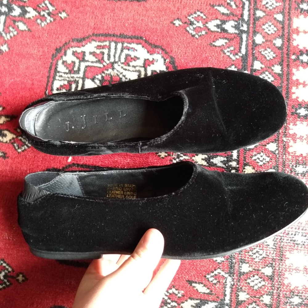 J. Jill Velvet & Leather Loafers Flat